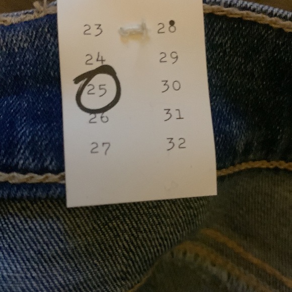 New Current/Elliott - The Stiletto Jean In 2 Year Destroy Stretch Indigo - Picture 5 of 11